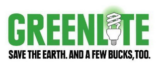 GREENLITE SAVE THE EARTH. AND A FEW BUCKS,TOO. logo