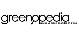 GREENOPEDIA SERVING UP GREEN, ONE TIDBIT AT A TIME logo