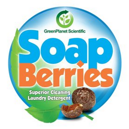 GREENPLANET SCIENTIFIC SOAPBERRIES SUPERIOR CLEANING LAUNDRY DETERGENT logo
