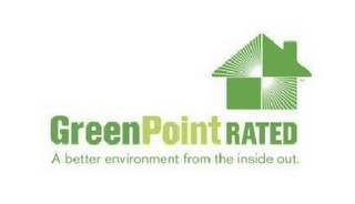 GREENPOINT RATED A BETTER ENVIRONMENT FROM THE INSIDE OUT. logo