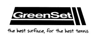 GREENSET THE BEST SURFACE, FOR THE BEST TENNIS logo