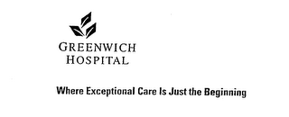 GREENWICH HOSPITAL WHERE EXCEPTIONAL CARE IS JUST THE BEGINNING logo