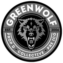 GREENWOLF EST. 2006 PROP D · COLLECTIVE· PRE ICO logo