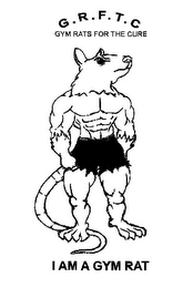 G.R.F.T.C. GYM RATS FOR THE CURE I AM A GYM RAT logo