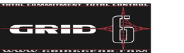 GRID 6 TOTAL COMMITMENT TOTAL CONTROL WWW.GRID6GEAR.COM logo
