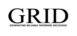 GRID GENERATING RELIABLE INFORMED DECISIONS logo