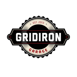 GRIDIRON GARAGE · EST. 2013 · logo