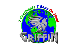 GRIFFIN 7 CONTINENTS 7 SEAS ON TIME! logo