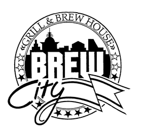 GRILL & BREW HOUSE BREW CITY logo
