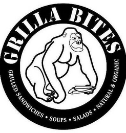 GRILLA BITES GRILLED SANDWICHES · SOUPS · SALADS · NATURAL & ORGANIC logo