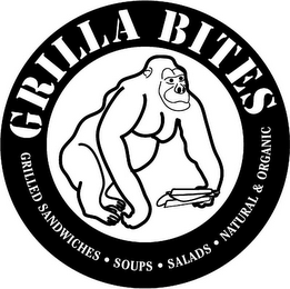 GRILLA BITES GRILLED SANDWICHES · SOUPS · SALADS · NATURAL & ORGANIC logo