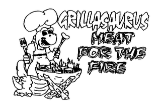 GRILLASAURUS MEAT FOR THE FIRE logo