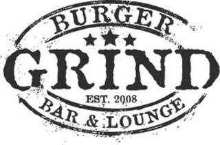 GRIND BURGER BAR & LOUNGE EST. 2008 logo