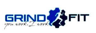 GRIND FIT YOU WORK. I WORK logo