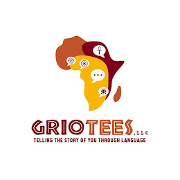 GRIOTEES, LLC TELLING THE STORY OF YOU THROUGH LANGUAGE logo