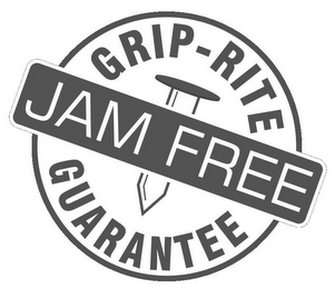 GRIP-RITE JAM FREE GUARANTEE logo