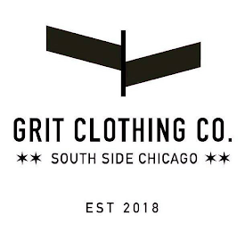 GRIT CLOTHING CO. SOUTH SIDE CHICAGO EST 2018 logo