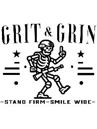 GRIT & GRIN STAND FIRM - SMILE WIDE logo