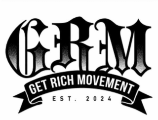 GRM GET RICH MOVEMENT EST. 2024 logo