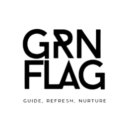 GRN FLAG GUIDE, REFRESH, NURTURE logo