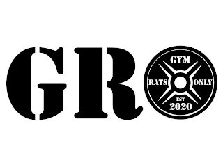 GRO GYM RATS ONLY EST 2020 logo