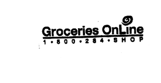 GROCERIES ONLINE 1 800 284 SHOP logo
