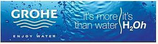 GROHE ENJOY WATER IT'S MORE THAN WATER IT'S H2OH logo