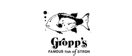 GROPP'S FAMOUS FISH OF STROH logo