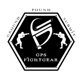 GROUND POUND SUBMIT GPS GPS FIGHTGEAR logo