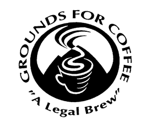 GROUNDS FOR COFFEE "A LEGAL BREW" logo