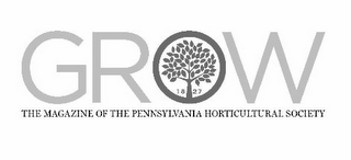 GROW 1827 THE MAGAZINE OF THE PENNSYLVANIA HORTICULTURAL SOCIETY logo