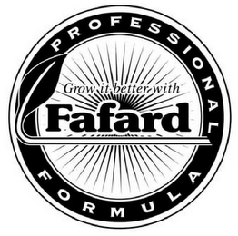GROW IT BETTER WITH FAFARD PROFESSIONAL FORMULA logo