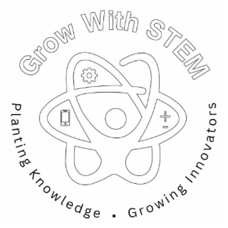 GROW WITH STEM PLANTING KNOWLEDGE • GROWING INNOVATORS logo