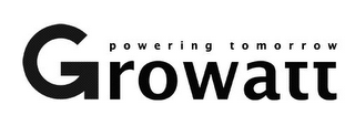 GROWATT POWERING TOMORROW logo