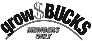 GROW$BUCKS MEMBERS ONLY logo