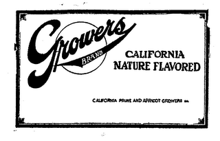 GROWER'S BRAND CALIFORNIA NATURE FLAVORED CALIFORNIA PRUNE AND APRICOT GROWERS logo