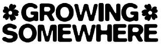 GROWING SOMEWHERE logo