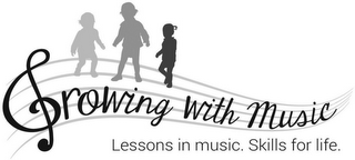 GROWING WITH MUSIC LESSONS IN MUSIC. SKILLS FOR LIFE. logo