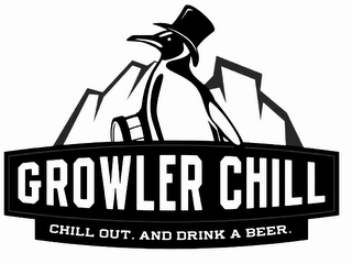 GROWLER CHILL CHILL OUT. AND DRINK A BEER. logo