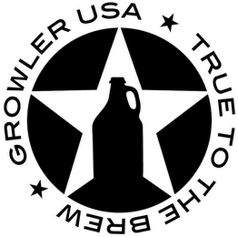 GROWLER USA TRUE TO THE BREW logo