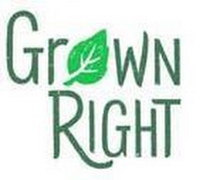 GROWN RIGHT logo