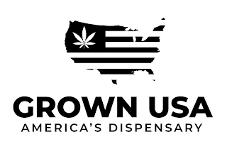 GROWN USA AMERICA'S DISPENSARY logo