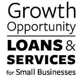 GROWTH OPPORTUNITY LOANS & SERVICES FOR SMALL BUSINESSES logo