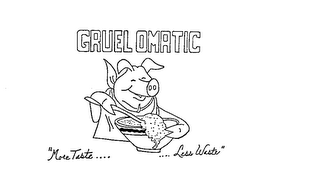 GRUELOMATIC "MORE TASTE... ...LESS WASTE" logo