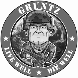 GRUNTZ LIVE WELL DIE WELL logo