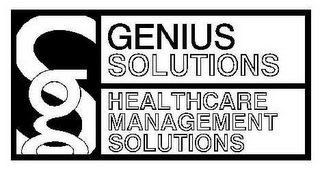 GS GENIUS SOLUTIONS HEALTHCARE MANAGEMENT SOLUTIONS logo