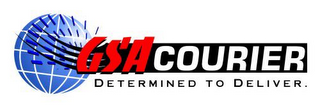GSA COURIER DETERMINED TO DELIVER logo