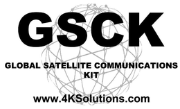 GSCK GLOBAL SATELLITE COMMUNICATIONS KIT WWW.4KSOLUTIONS.COM logo