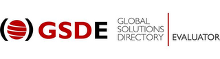 GSDE GLOBAL SOLUTIONS DIRECTORY EVALUATOR logo