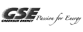 GSE GREENSUN ENERGY PASSION FOR ENERGY logo